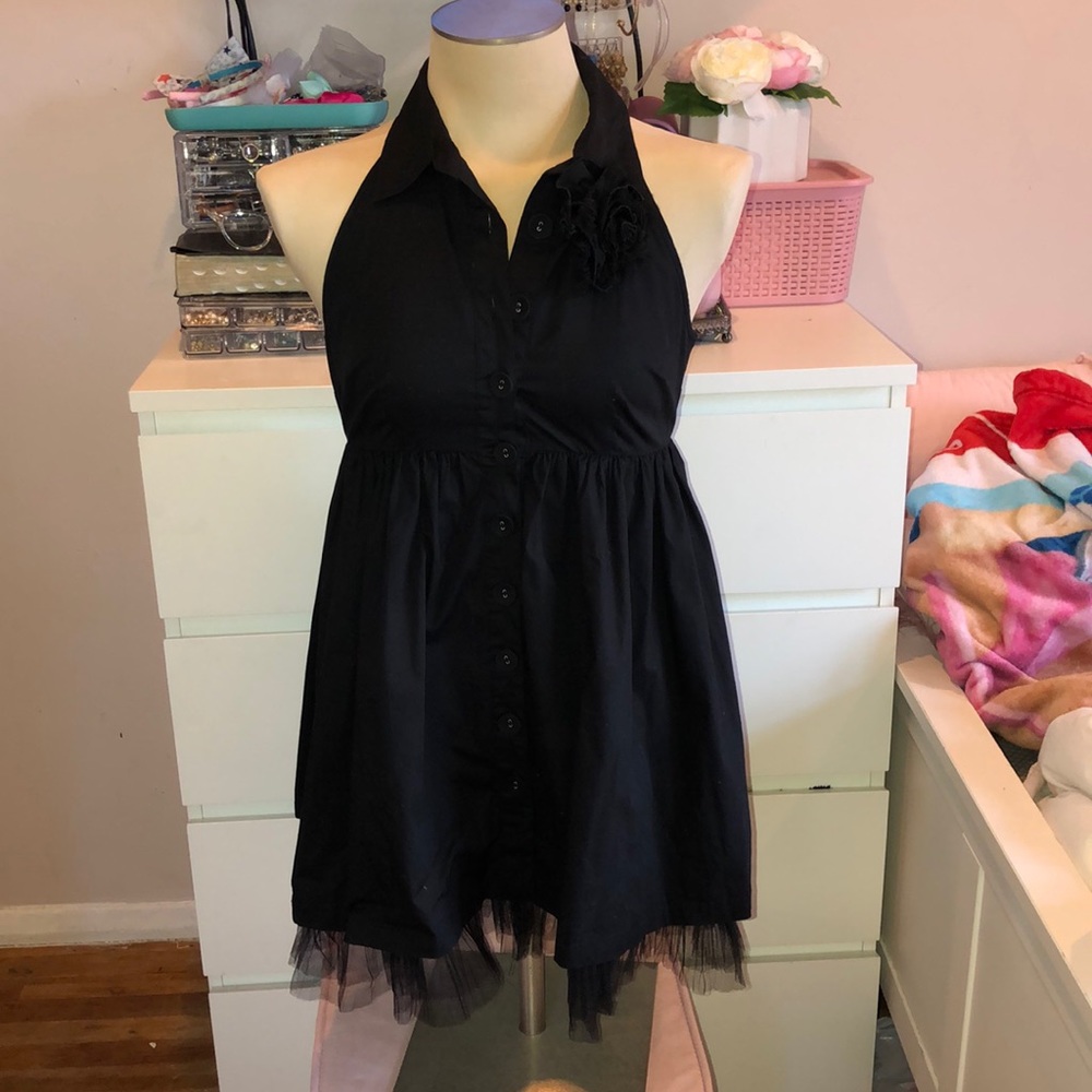 Sleeves high neck fit n flare dress